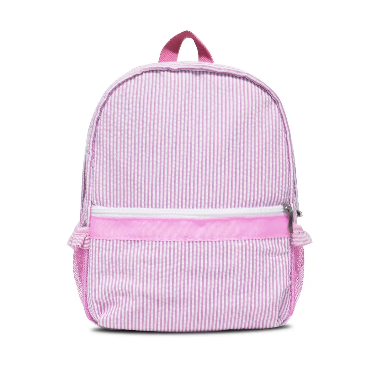 Todder School ruffle seersucker backpack travel set with cosmetic bag seersucker weekender duffle plaid gingham bags Dom103