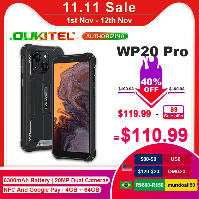 Najtaniej OUKITE WP20 Pro Wytrzymały Smartfon 5.93
