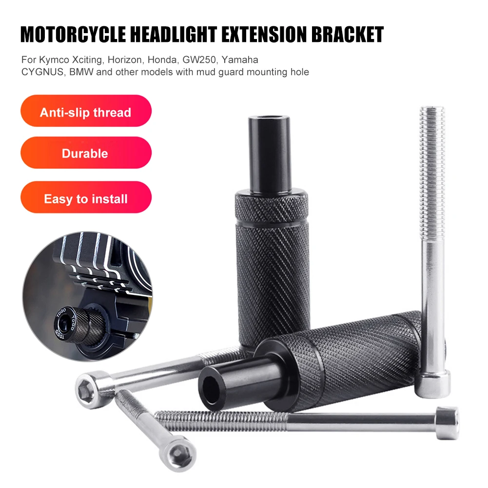 

2Pcs Motorcycle Headlight Mounting Bracket Fender Mudguard Auxiliary Lamp Bracket Non-Slip for M6 M8 Hole Driving Light Bracket