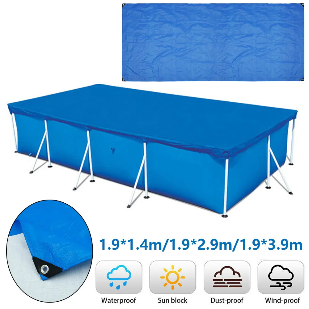 

Swimming Pool Ground Cloth Multi-purpose Rectangular Ground Cover UV Resistant Tarp Waterproof PE Swimming Pool Tarpaulin