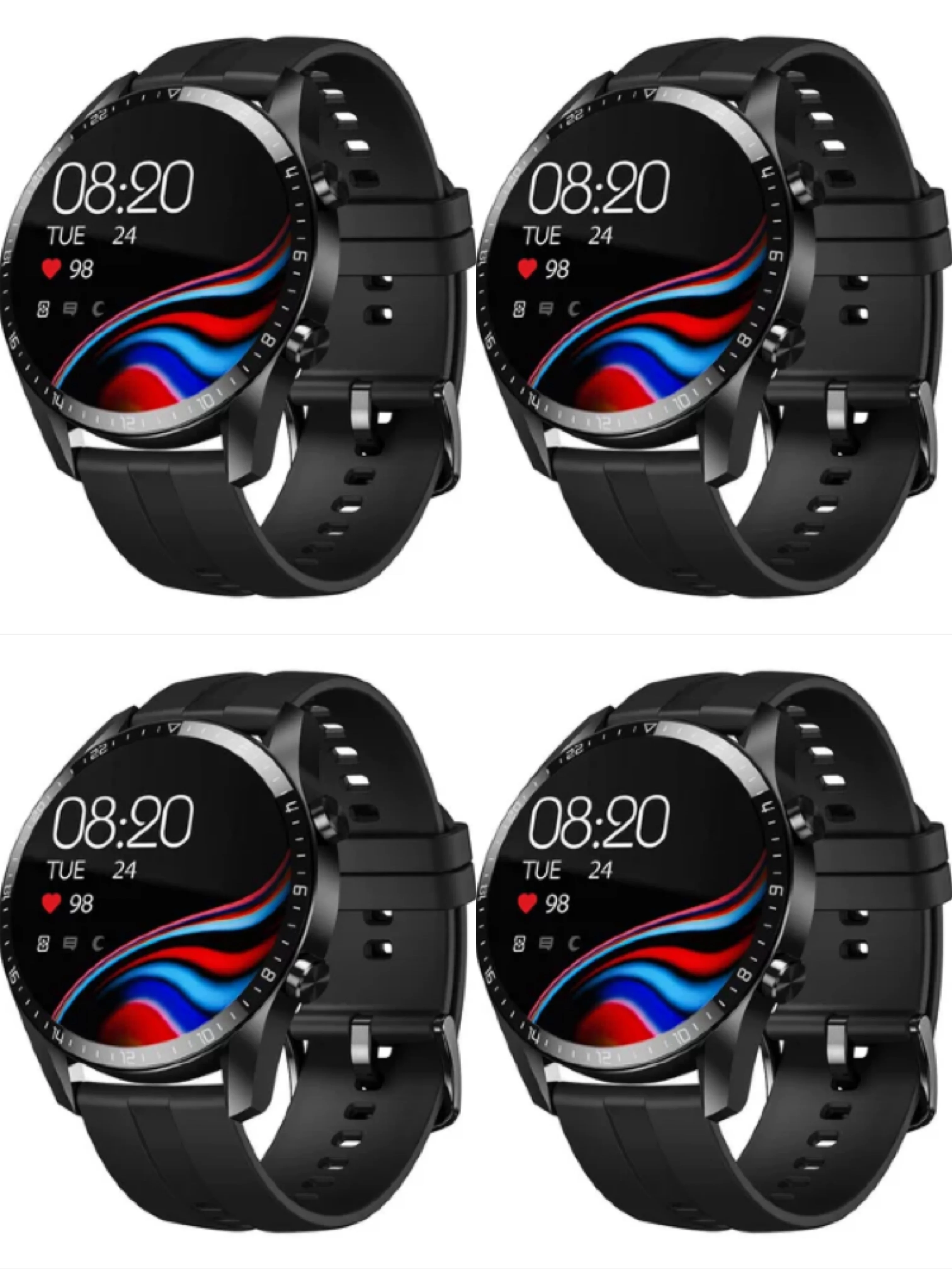 

4pcs 2021 NEW UM91 SmartWatch Men Women Sports Clock Sleep Monitor Fitness Tracker Heart Rate Smart Watch for IOS Android