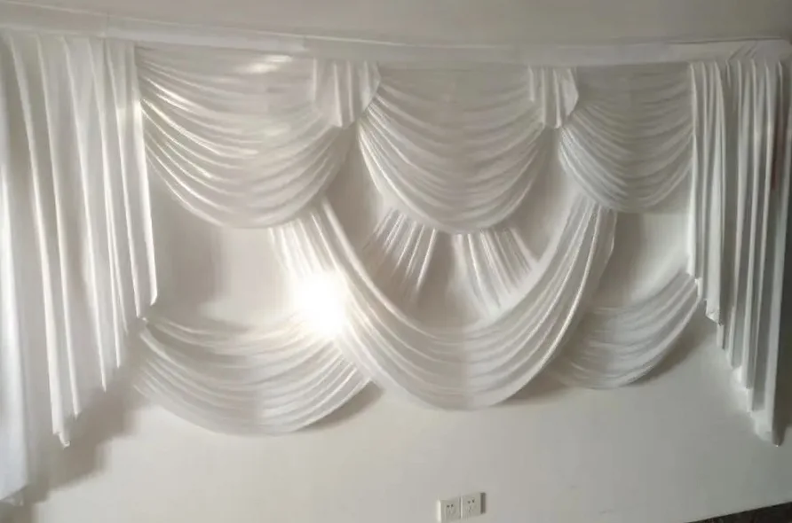 6 м/20 футов свадебная вечеринка фон занавеска Swag ледяной шелк событие банкет