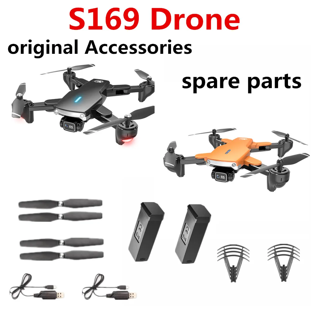 

S169 Drone Original Accessories 3.7V2200mAh Battery Propeller Maple Leaf Spare Parts For S169 Drones Protection Frame