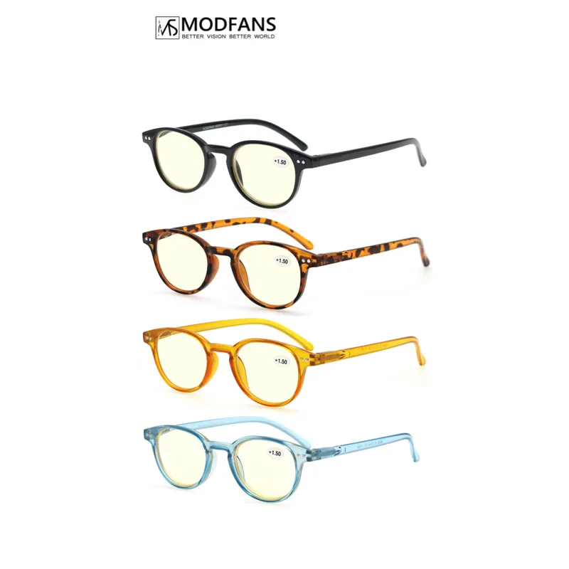

Women Men Round Reading Glasses Anti Blue Ray Retro Vintage Computer Eyeglasses Light Fashion Presbyopic Glass Diopter