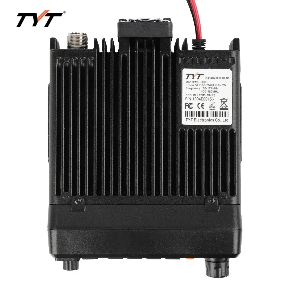 Мобильный радиоприемопередатчик 50 Вт TYT MD-9600 DMR цифровой двухдиапазонный PTT