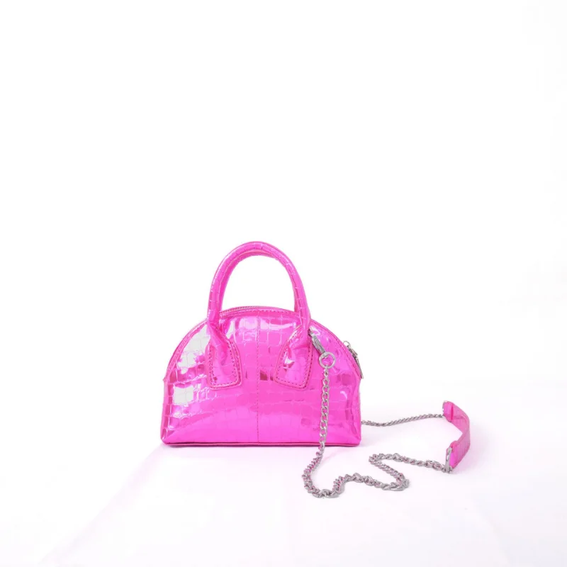 Gold Color Women's Messenger Bag Portable Ladies Small Square Shoulder Bags Fashion Crocodile Pattern Clutch Purse Tote Handbags