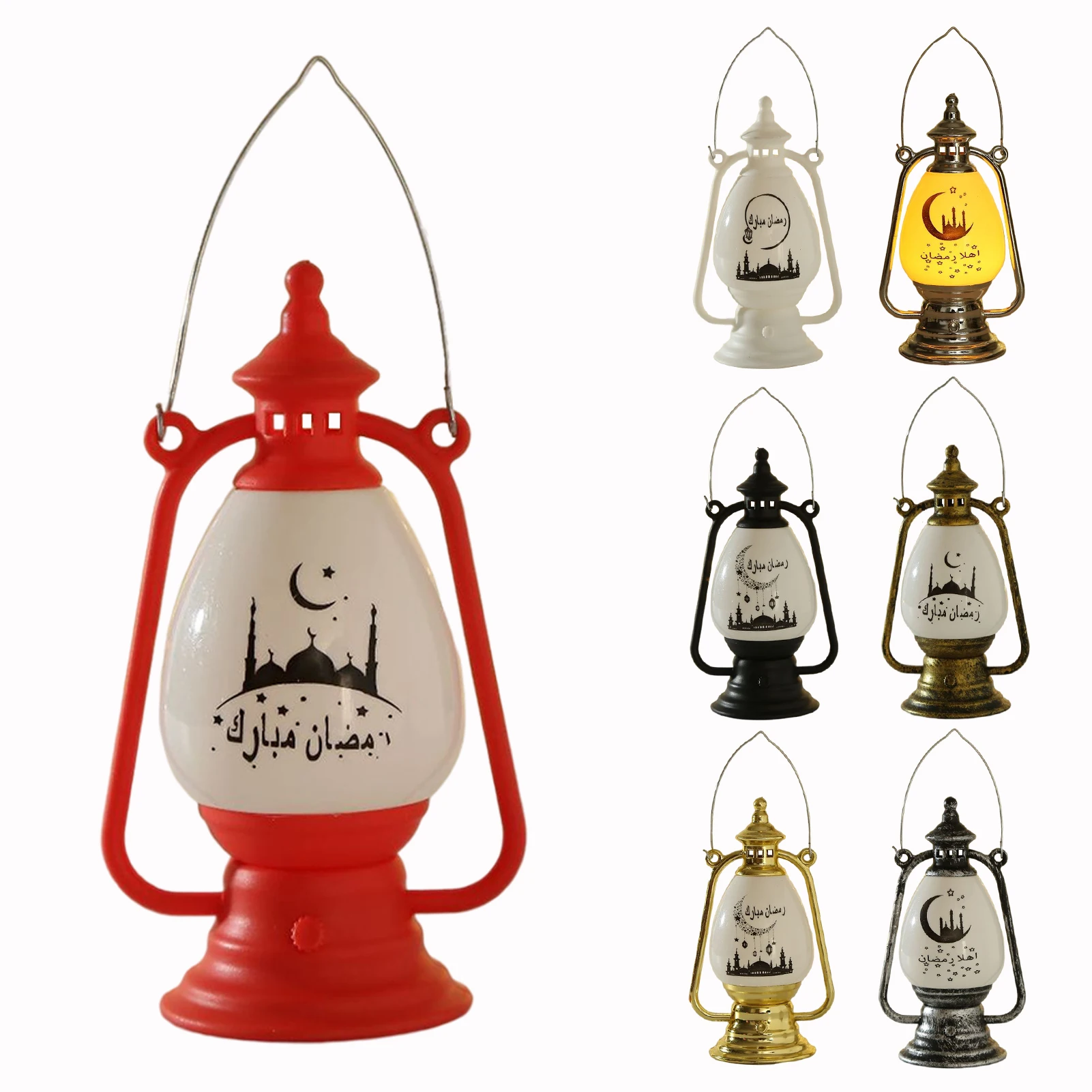 

2022 Ramadan Decoration Light Eid Mubarak Lamp With Islam Church Battery Operated Decorative Lights For Eid Party Decoration