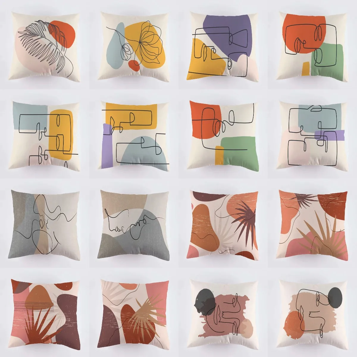 Decorative Morandi Pillowcase Polyester Square Cushion Cover Throw Pillows Bed Couch Home Decor Dakimakura