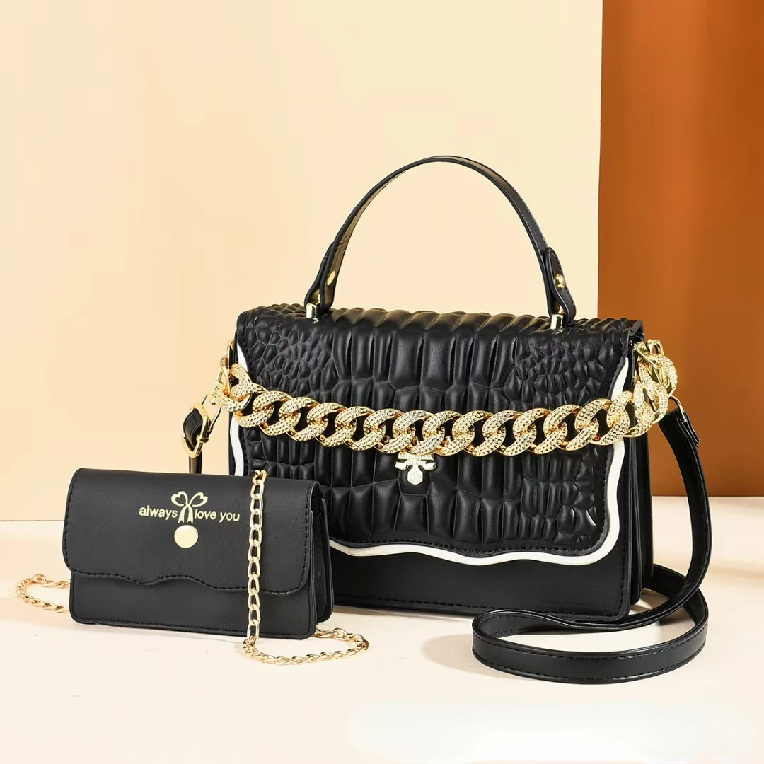 

The New Mother-in-law Embossed Chain Has A Feminine Texture Flap Bag and A Cute Women's Bag Cross-body on One Shoulder Handbags