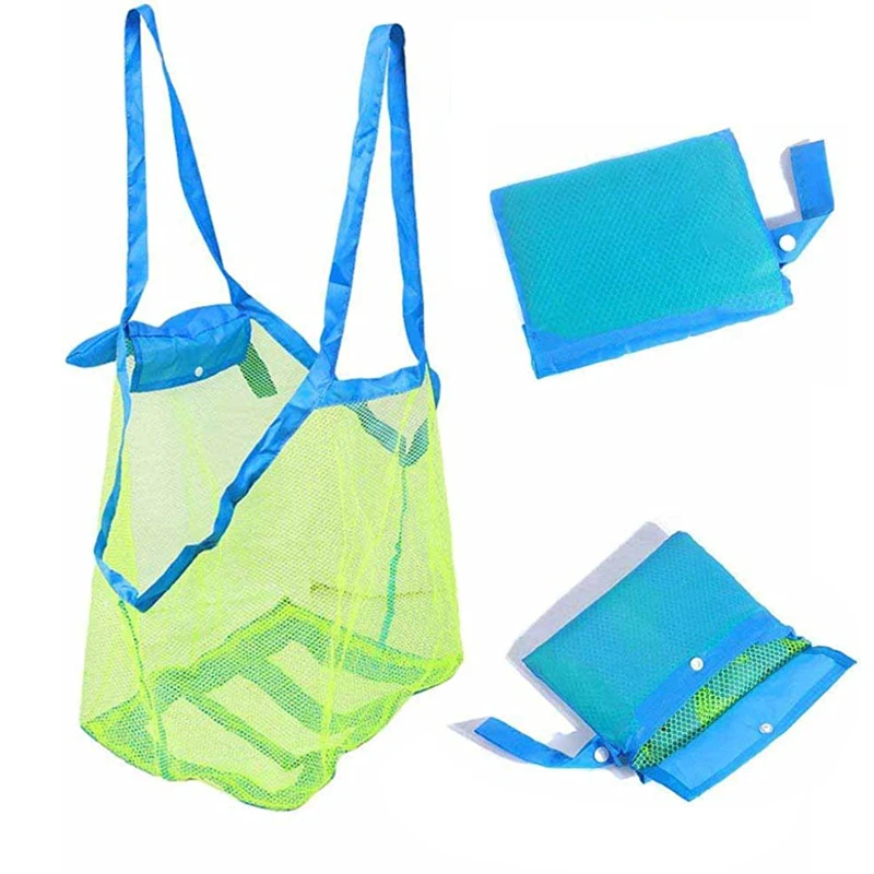 Outdoor Beach Mesh Bag Children Sand Away Foldable Protable 