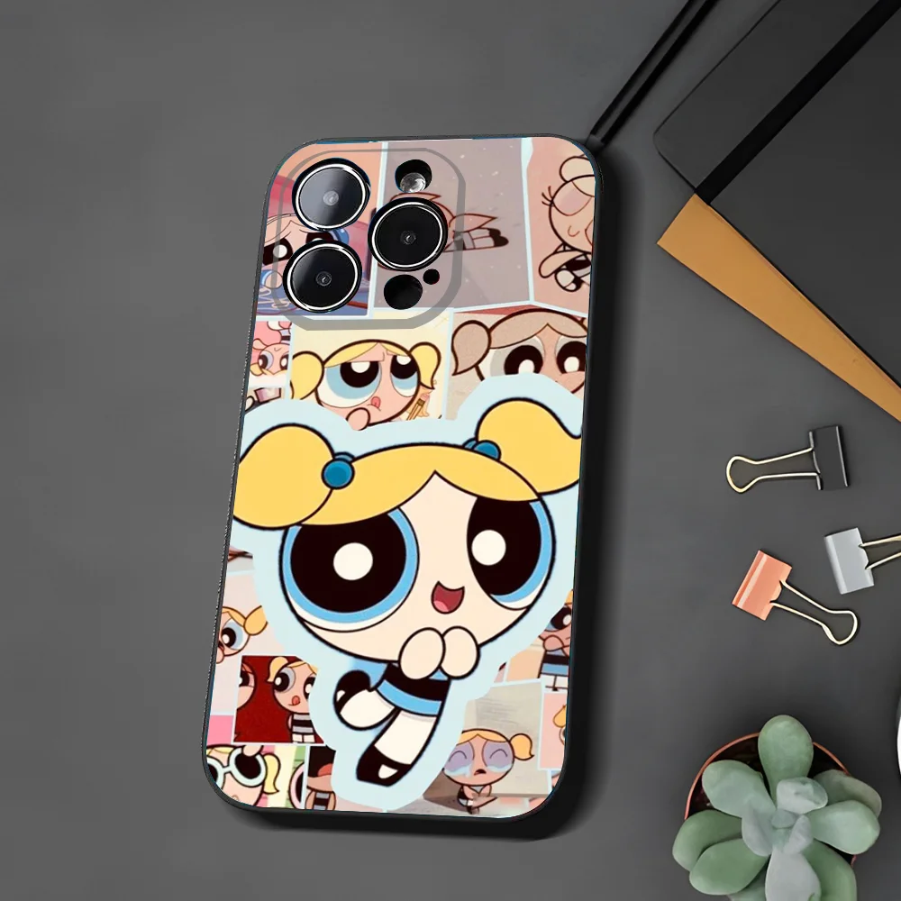 Чехол для телефона P-Powerpuff G-Girls Three Pretty Best Friend Xiaomi 11 Redmi Note 5G 8T 9A 9 10T Note8Pro Note9 12S черный