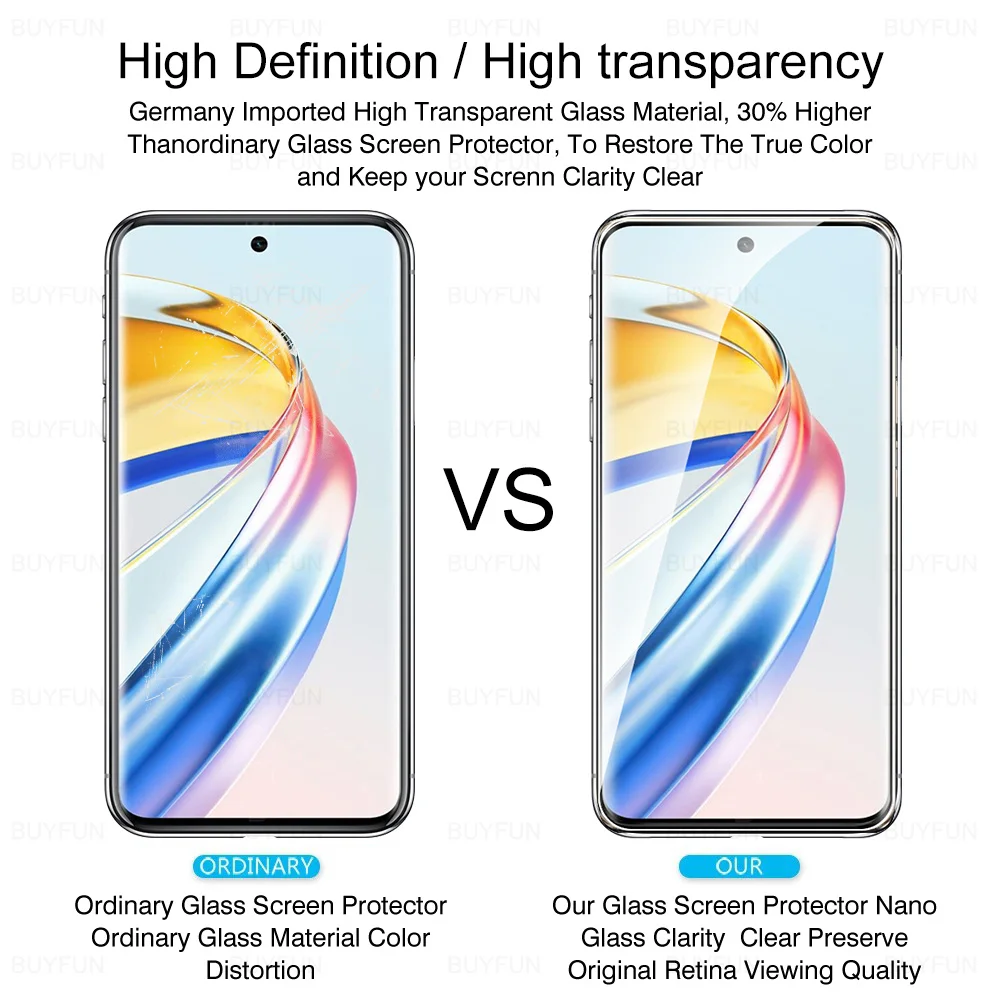 6 w 1 przezroczysty zakrzywiony klej do ochraniacza ekranu Honor X9b Folia ochronna na szklaną soczewkę x 9b x9 b X50 X 50 honorx9b 5G