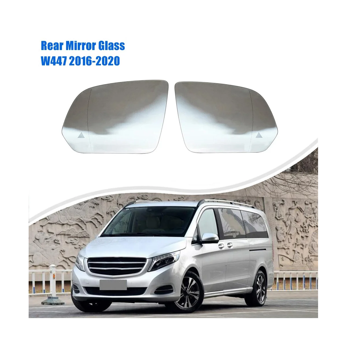 Стекло заднего зеркала с автоподогревом для Мерседес-Benz V Class Vito W447 2016-2020 Right