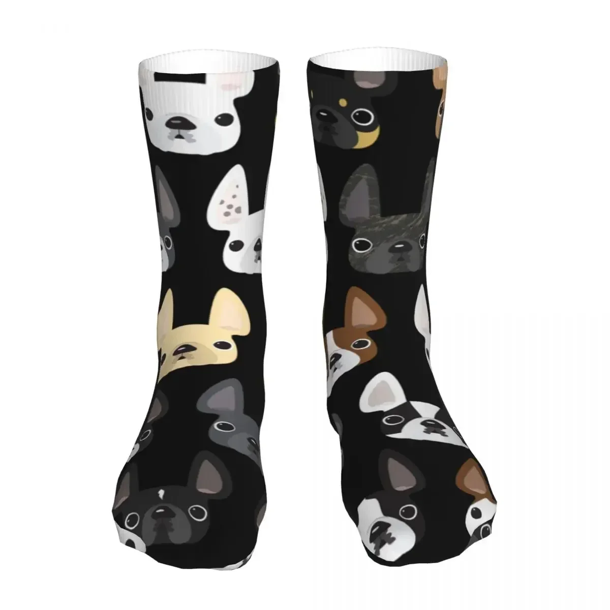 Модные носки для мужчин и женщин новинка графика в виде французского бульдога