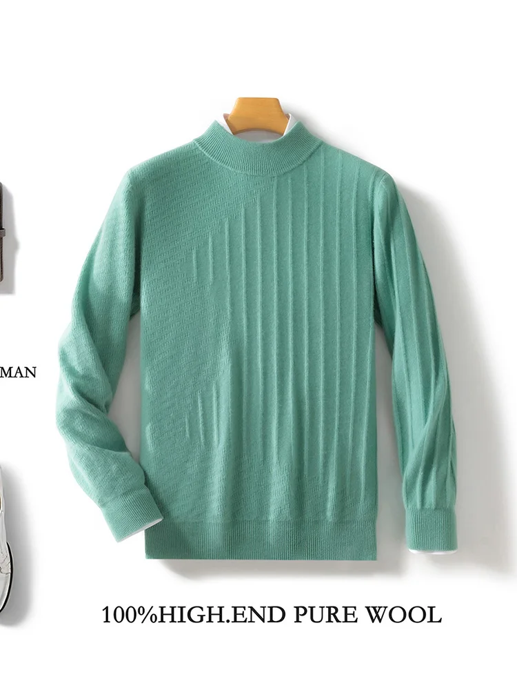 Новинка Мужской базовый пуловер сезон осень-зима 100% трикотажная одежда из