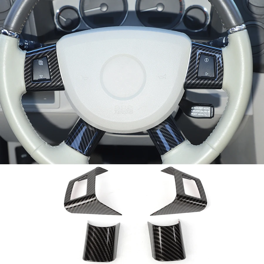 

Наклейка на руль автомобиля с узором из углеродного волокна для Jeep Grand Cherokee 2006 2007 2008-2010