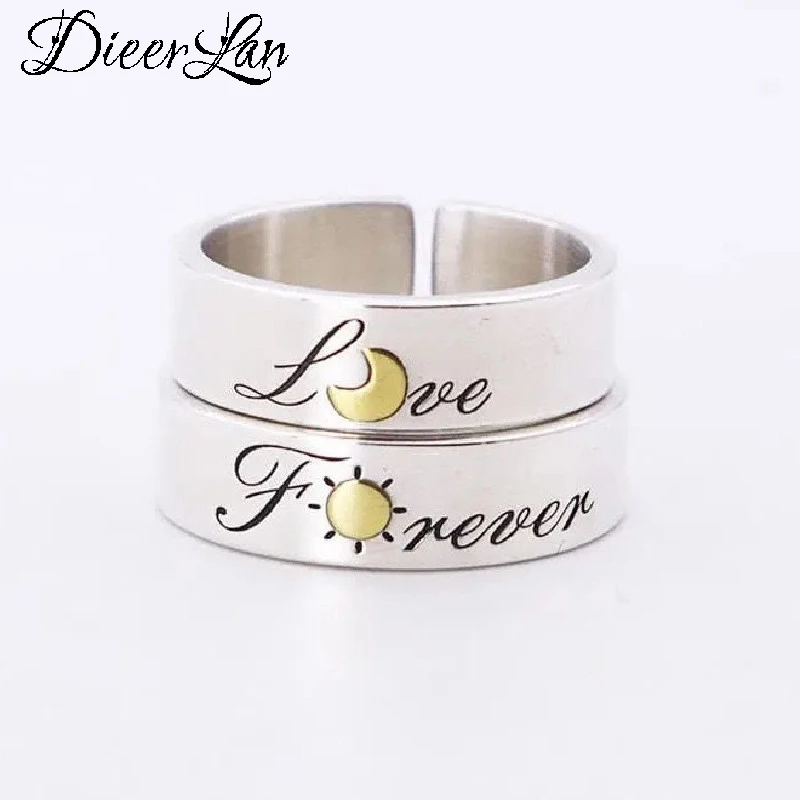 

Trendy Gothic Moon Sun Rings for Women Men Lover Korean Geometric Finger Jewelry Party Gift 2022