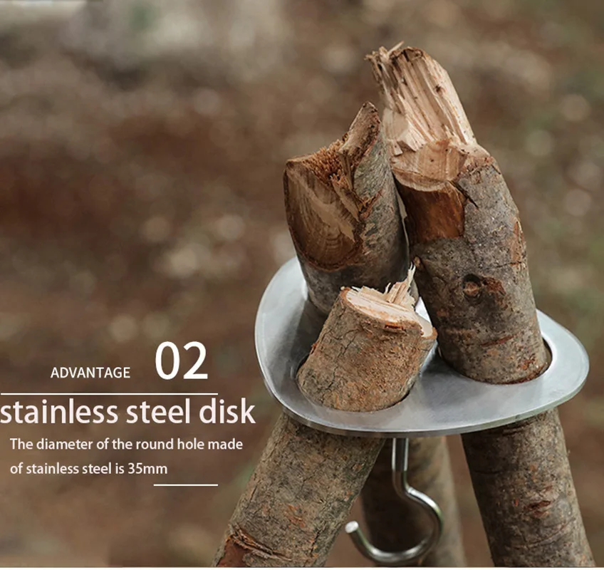 

Портативные уличные инструменты Welead, треугольная Вешалка из нержавеющей стали для кастрюль, оборудование для кемпинга