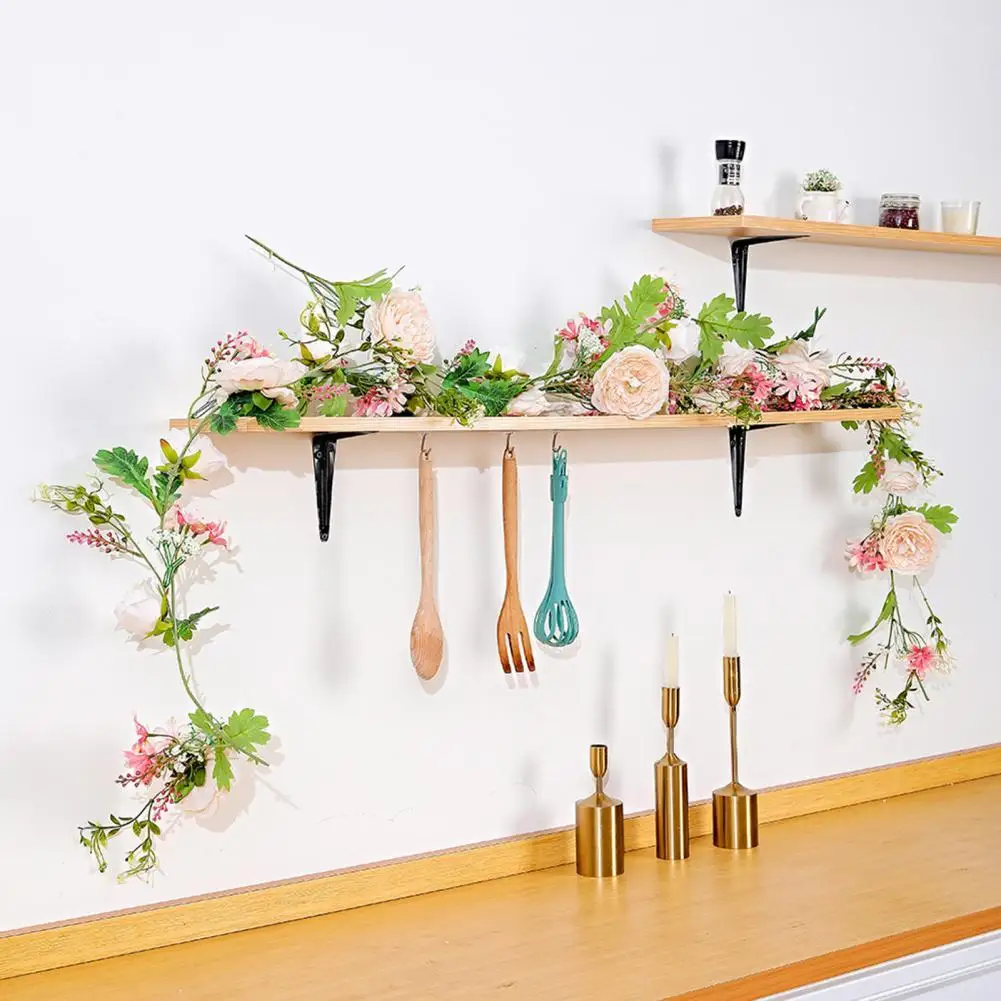 

180cm Fake Rose Vine Flowers Garland Plant Artificial Flower Hanging Rose Ivy Home Hotel Wedding Party Garden Decor