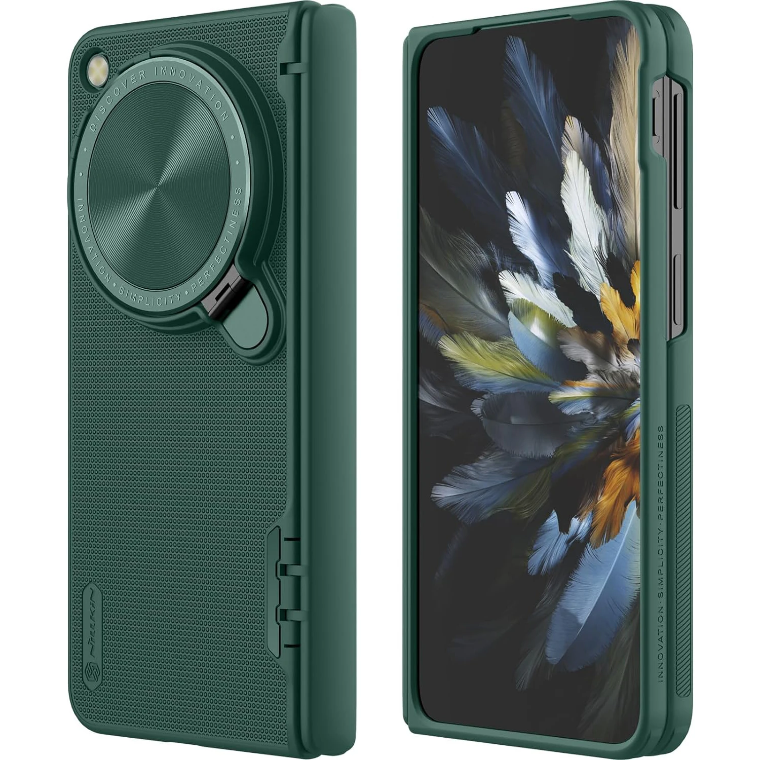 Открытый чехол для OnePlus с крышкой камеры [Защита шарниров] [Металлическая