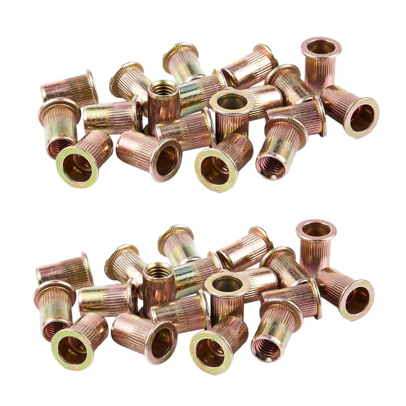 

40Pcs Flat Head Metric Steel M8 Blind Insert Rivet Nut