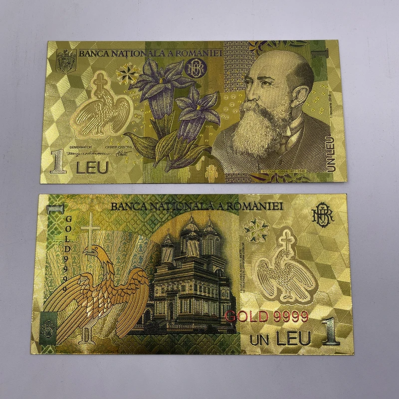

1 Piece More Types Different Size Romania Gold Banknote Sliver Romania Banknote 1 to 5000000 banknote for Gift Collection