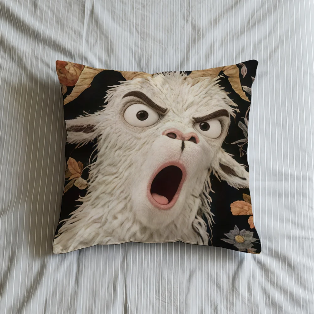 

Чехол для подушки "Жуткое козье лицо"