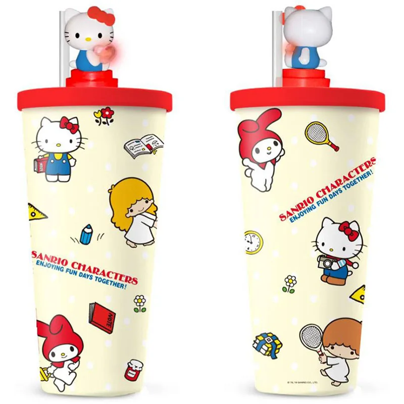 

Kawaii Cinnamoroll My Melody Hellow Kitty Kuromi Sanrio Plush Cartoon Cute Glowing Doll Cup Popcorn Bucket Anime Birthday Gift