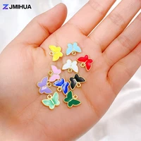 20pcslot double sided enamel butterfly charms pendants 10x13mm for jewelry making diy earrings bracelets necklaces accessories