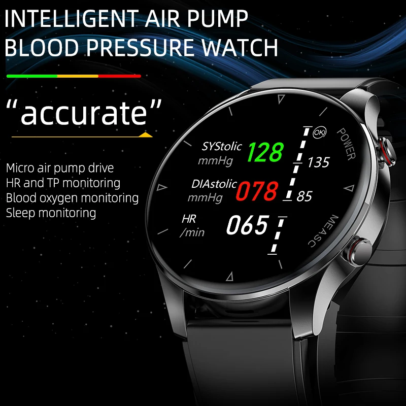 

Intelligent Air Pump Blood Pressure P50 Health Waterproof Smart Watch Android 2022 Digital