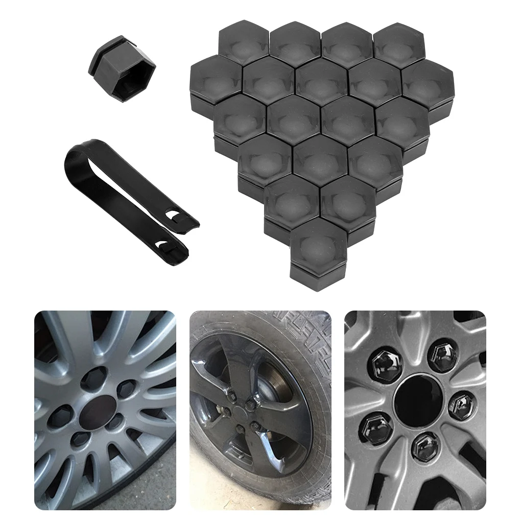 

20pcs Car Wheel Screw Nut Caps Car Hub Screw Covers Decoration Nut Bolt Caps Protectors with Clip Decoration Wheel Screw Nuts