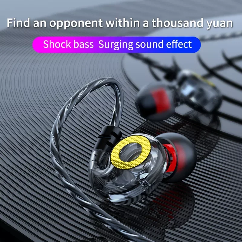 

Olhveitra Wired Earphones In Ear 3.5mm Noise Canceling For iPhone PC Earbuds Bass Stereo Headset Gamer Handfree With Mic