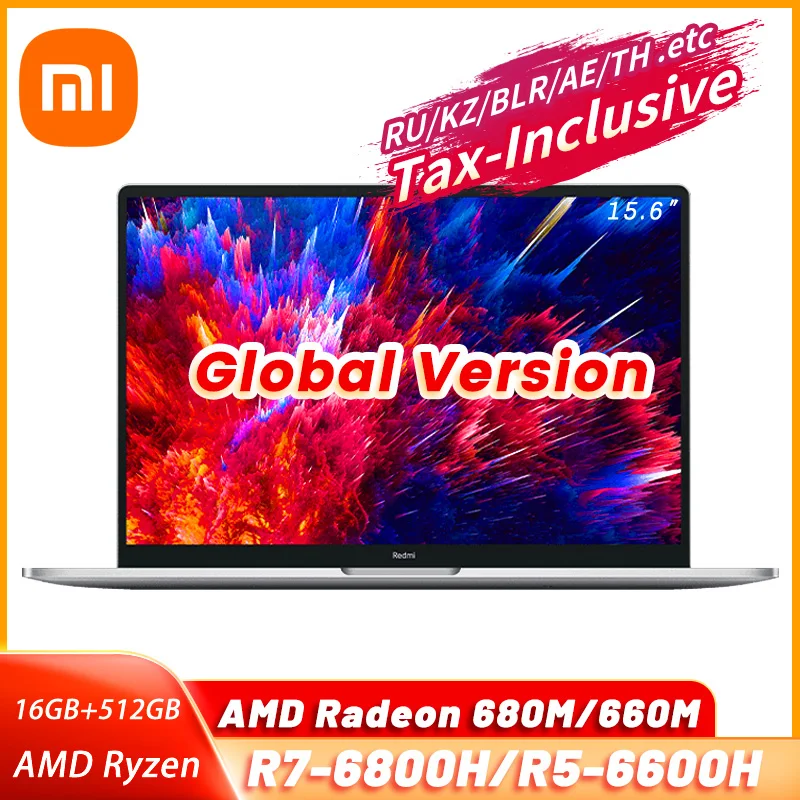 

Xiaomi RedmiBook Pro 15 Laptop 2022 AMD Ryzen R7-6800H/R5-6600H 16G DDR5+512G SSD Radeon 680M/660M Graphics 3.2K 90Hz Notebook