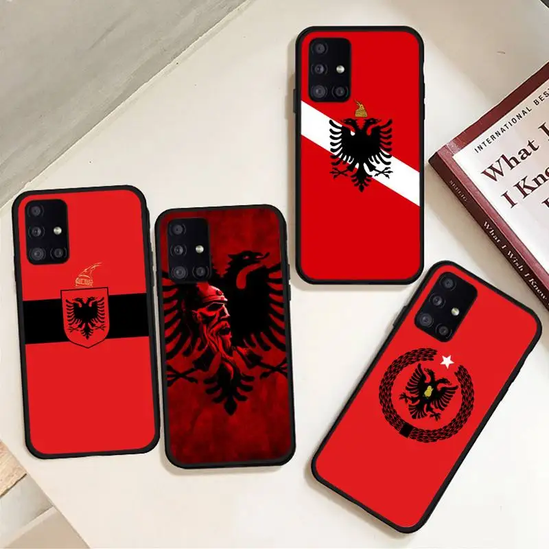 

Albania Flag Eagle Phone Case For Samsung galaxy A S note 10 12 20 32 40 50 51 52 70 71 72 21 fe s ultra plus