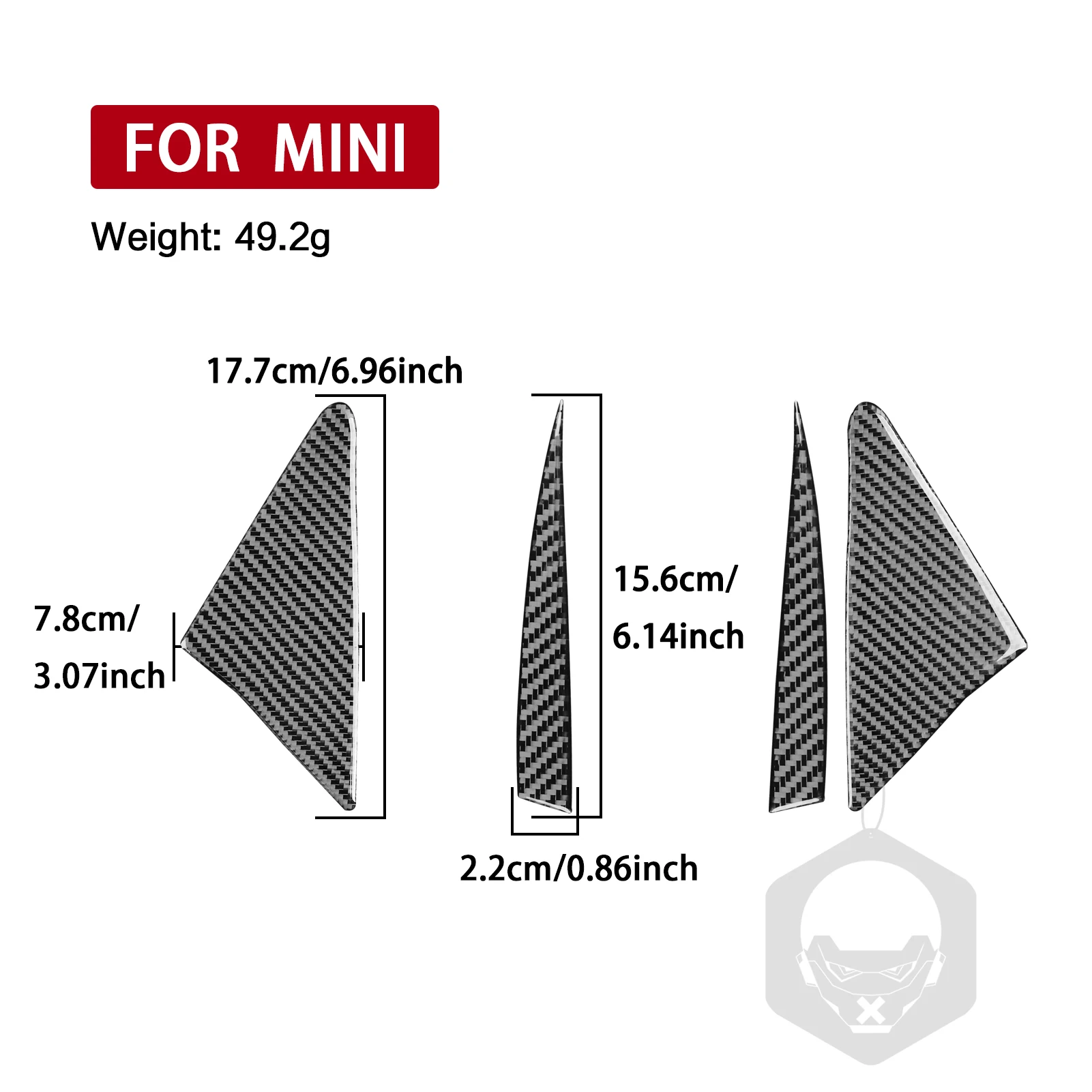 Внутренняя панель из углеродного волокна А-столбика для Mini Cooper F60 Countryman 2017-2023