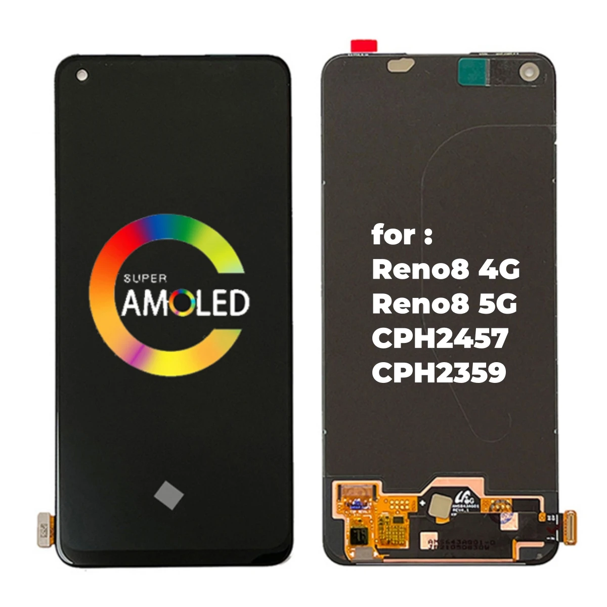 

IParts Замена AMOLED Оригинальный ЖК-дисплей сенсорный экран для Reno8 4G CPH2457 Reno 8 5G CPH2359 фотодетали
