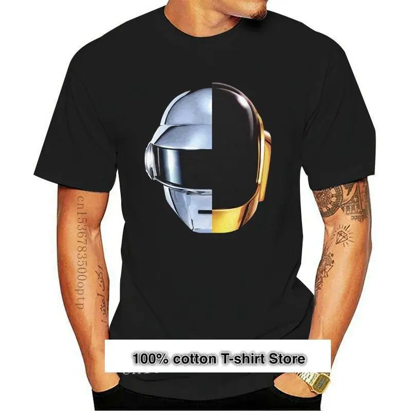 

Camiseta divertida Punk для мужчин, camisa con casco divi, negra, Daft, nueva