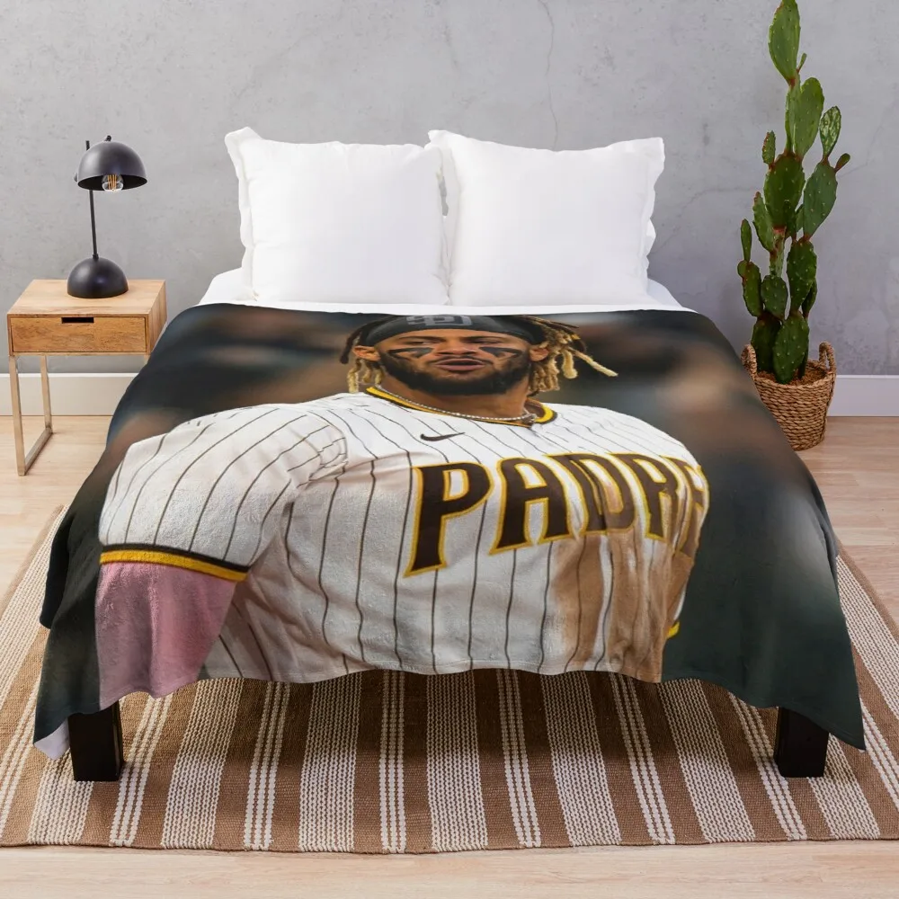 

Fernando Tats Jr. Throw Blanket Retro Blankets