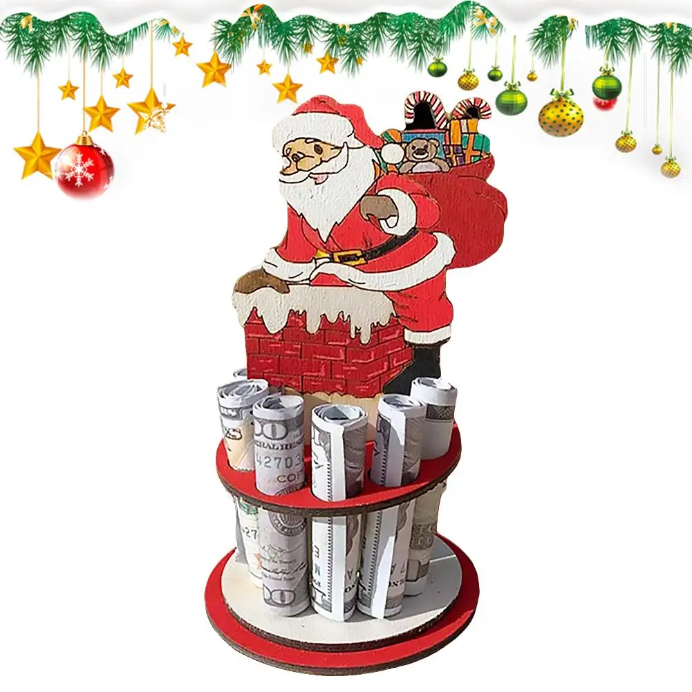 Рождественский бумажник с имбирным человеком уникальный держатель для денег