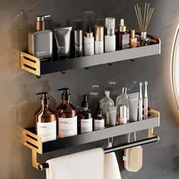 luxury bathroom shelves punch free shower caddy storage holder with towel rack toilet organizer with hooks bathroom accessories