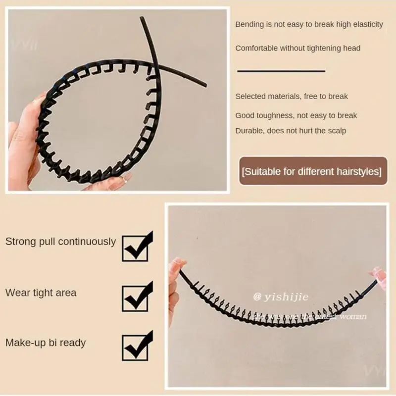 Волнистая повязка на голову легкая противоскользящая модная акриловая для волос