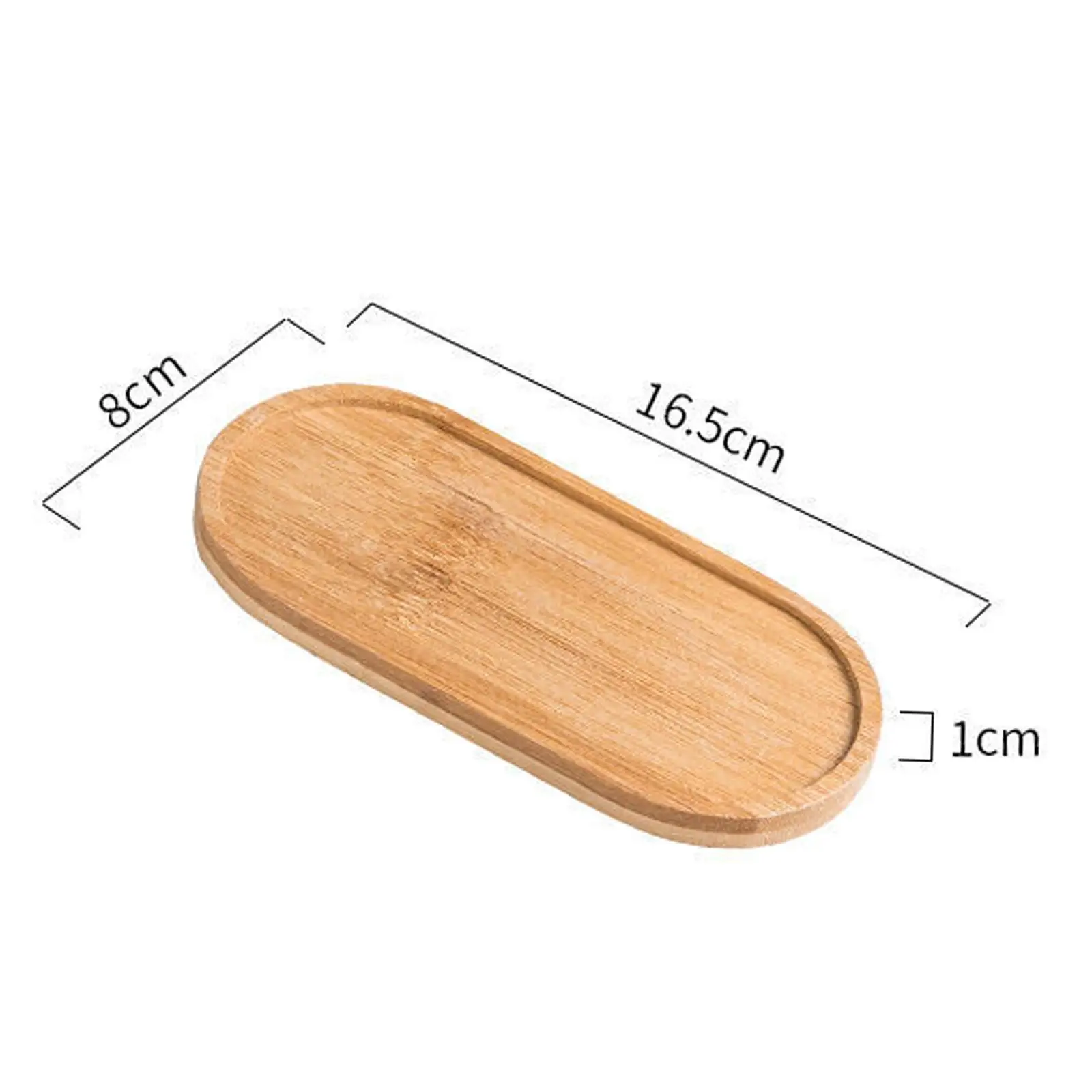 2x Wooden Vanity Tray Serving Countertop Organizer Holder Soap Bathroom for
