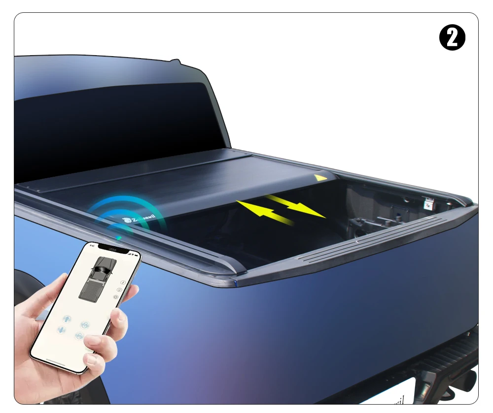Maxus Pickup Жесткий тип Электрический чехол Tonneau Выдвижные чехлы для кровати T70