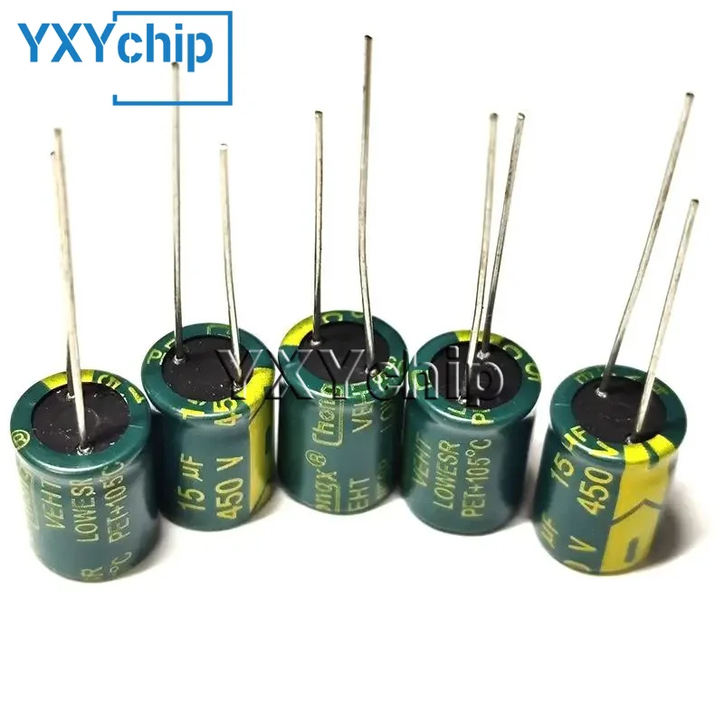 Алюминиевый электролитический конденсатор 15uF 450V 15MFD вольт 10*13 мм радиальный 15mf450v