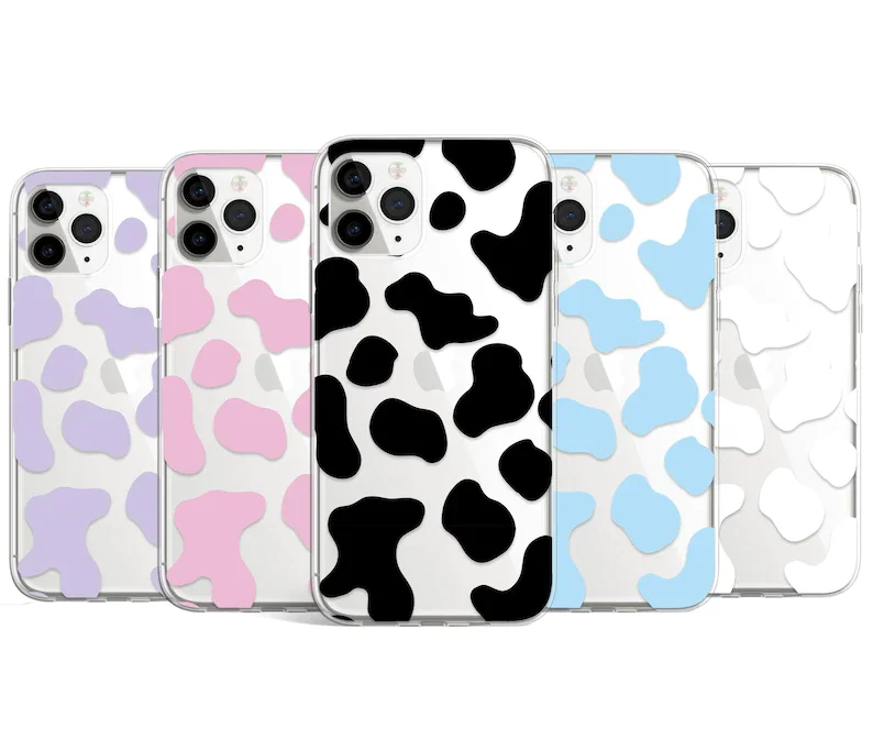 

Cow Print Soft Clear iPhone Case For iPhone 13 | 12 | 12 Pro | 12 Mini | 11 | 11 Pro Max | SE | X/Xs | XR Phone Case Cute Aesthe
