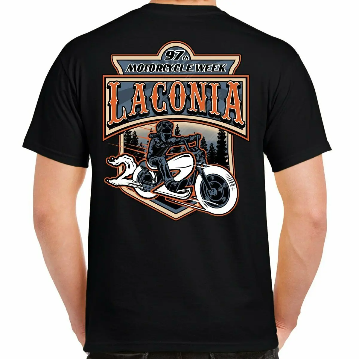 

2020 футболка Laconia с изображением мотоциклиста