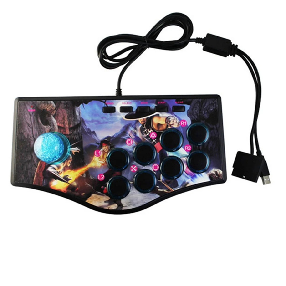 Ретро-контроллер для аркадных игр Usb-джойстик Ps2/Ps3/ПК/Android Smart Tv встроенный
