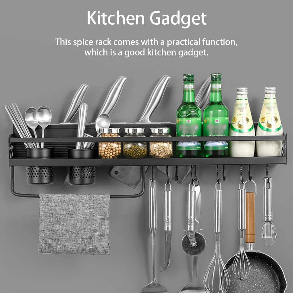 

Storage Shelf Spice Rack Kitchen Mount Fine Workmanship Household Accessories