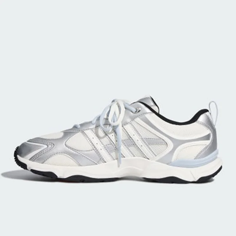 Фото Женские повседневные кроссовки Adidas KH6931, серебристый металлик, промежуточная подошва Dreamstrike, резиновая подошва Adiwear, обувь для ежедневных прогулок. №4