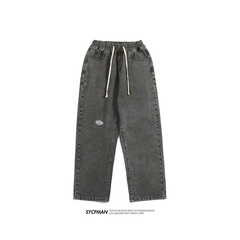 Джинсы мужские легкие в Корейском стиле Классические тонкие прямые брюки из